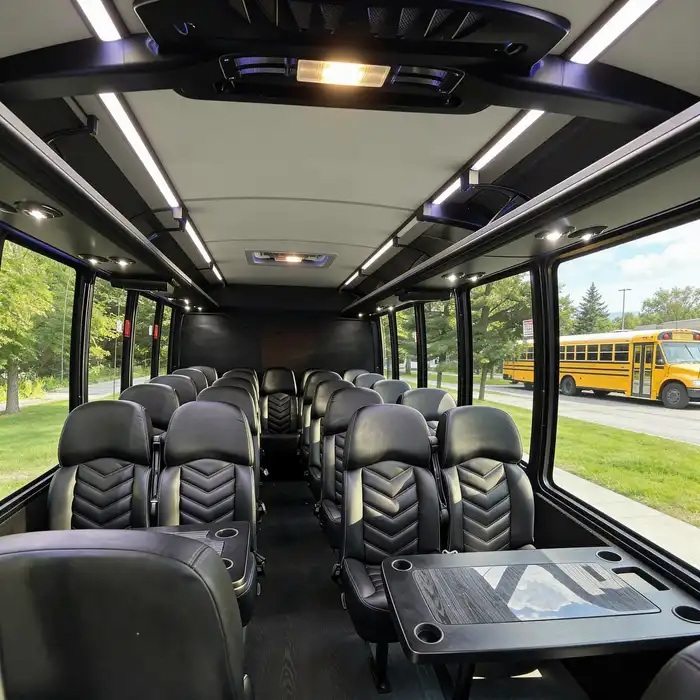 25 Passenger Minibus Inside