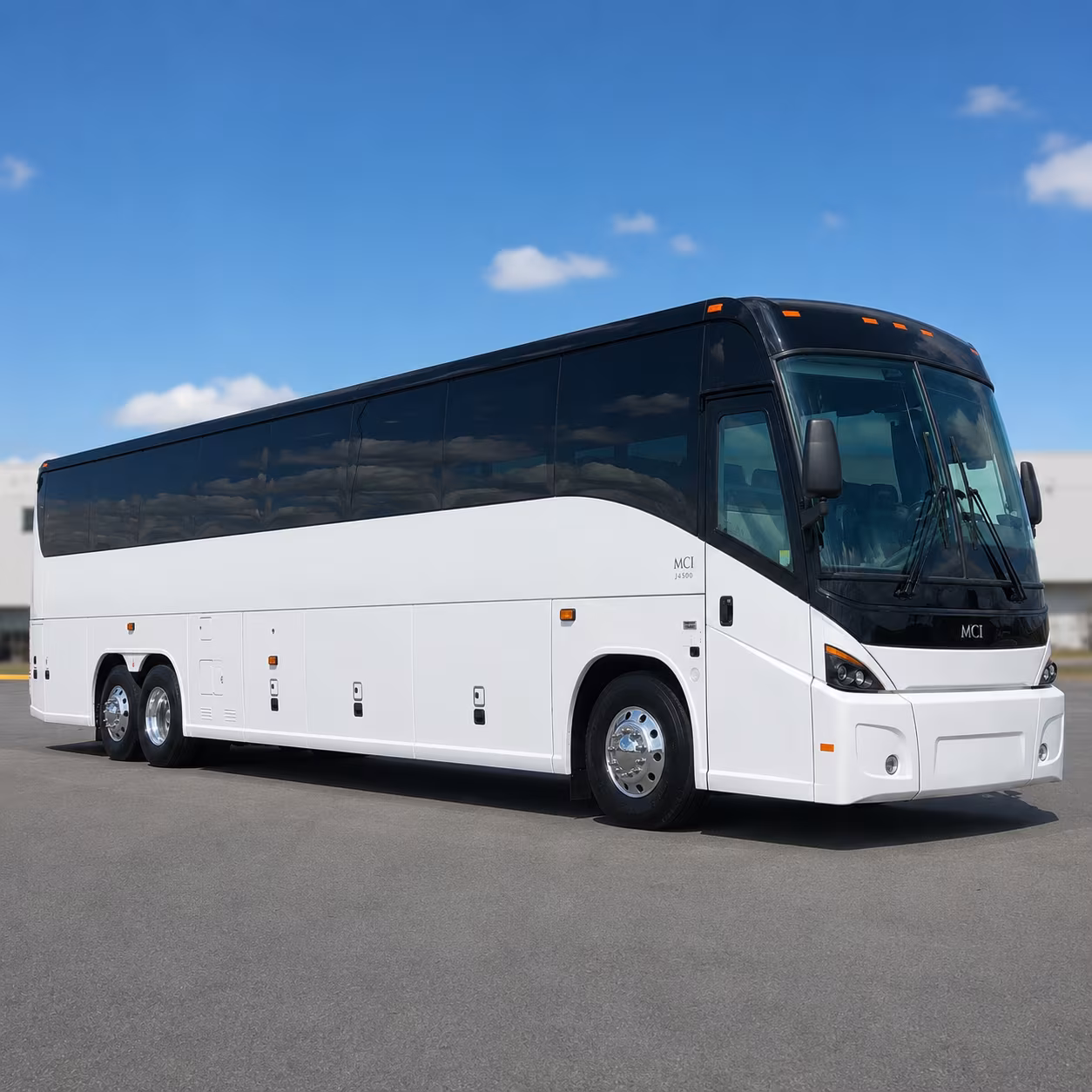 charter bus shuttle service for warehouse and distribution groups in edwardsville
