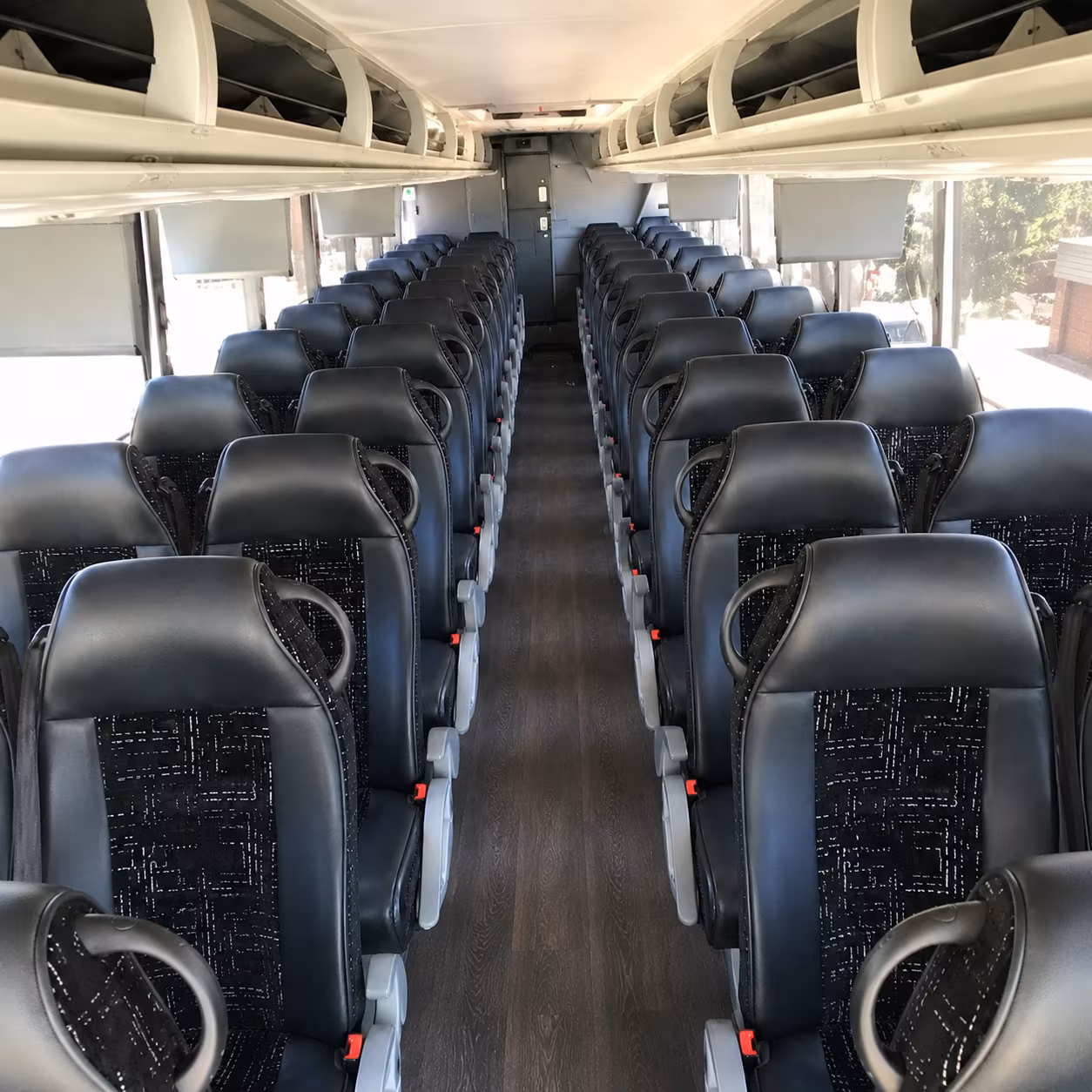 kansas city charter bus rental interior